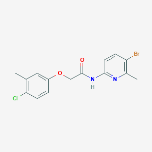 molecular formula C15H14BrClN2O2 B505391 N-(5-bromo-6-methylpyridin-2-yl)-2-(4-chloro-3-methylphenoxy)acetamide 