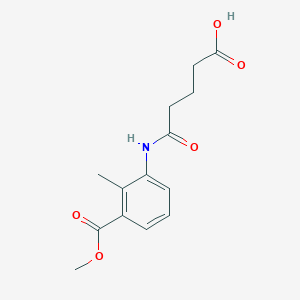 molecular formula C14H17NO5 B5053915 5-{[3-(methoxycarbonyl)-2-methylphenyl]amino}-5-oxopentanoic acid 