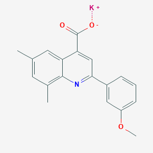 molecular formula C19H16KNO3 B5053916 potassium 2-(3-methoxyphenyl)-6,8-dimethyl-4-quinolinecarboxylate 