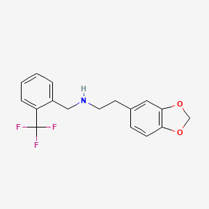 2-(1,3-benzodioxol-5-yl)-N-[2-(trifluoromethyl)benzyl]ethanamine