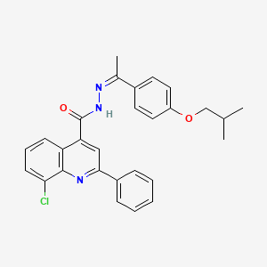 molecular formula C28H26ClN3O2 B5053962 8-chloro-N'-[1-(4-isobutoxyphenyl)ethylidene]-2-phenyl-4-quinolinecarbohydrazide 