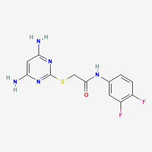 2-[(4,6-diamino-2-pyrimidinyl)thio]-N-(3,4-difluorophenyl)acetamide
