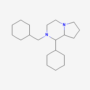 molecular formula C20H36N2 B5053970 1-cyclohexyl-2-(cyclohexylmethyl)octahydropyrrolo[1,2-a]pyrazine 