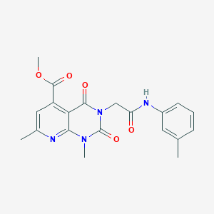 molecular formula C20H20N4O5 B5053981 methyl 1,7-dimethyl-3-{2-[(3-methylphenyl)amino]-2-oxoethyl}-2,4-dioxo-1,2,3,4-tetrahydropyrido[2,3-d]pyrimidine-5-carboxylate 