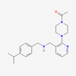 molecular formula C22H30N4O B5053995 1-[2-(4-acetyl-1-piperazinyl)-3-pyridinyl]-N-(4-isopropylbenzyl)methanamine 