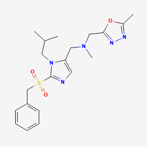 1-[2-(benzylsulfonyl)-1-isobutyl-1H-imidazol-5-yl]-N-methyl-N-[(5-methyl-1,3,4-oxadiazol-2-yl)methyl]methanamine