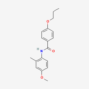 molecular formula C18H21NO3 B5054022 N-(4-methoxy-2-methylphenyl)-4-propoxybenzamide 