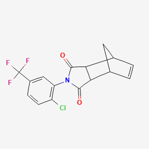 molecular formula C16H11ClF3NO2 B5054023 4-[2-chloro-5-(trifluoromethyl)phenyl]-4-azatricyclo[5.2.1.0~2,6~]dec-8-ene-3,5-dione 