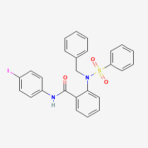 2-[benzyl(phenylsulfonyl)amino]-N-(4-iodophenyl)benzamide