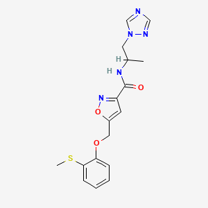 5-{[2-(methylthio)phenoxy]methyl}-N-[1-methyl-2-(1H-1,2,4-triazol-1-yl)ethyl]-3-isoxazolecarboxamide