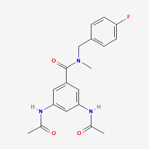 molecular formula C19H20FN3O3 B5054058 3,5-bis(acetylamino)-N-(4-fluorobenzyl)-N-methylbenzamide 