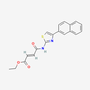 molecular formula C19H16N2O3S B5054079 ethyl 4-{[4-(2-naphthyl)-1,3-thiazol-2-yl]amino}-4-oxo-2-butenoate 