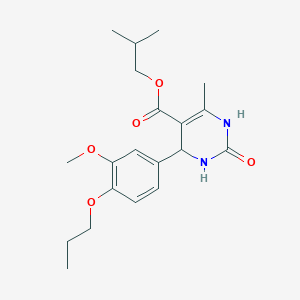 molecular formula C20H28N2O5 B5054091 isobutyl 4-(3-methoxy-4-propoxyphenyl)-6-methyl-2-oxo-1,2,3,4-tetrahydro-5-pyrimidinecarboxylate 