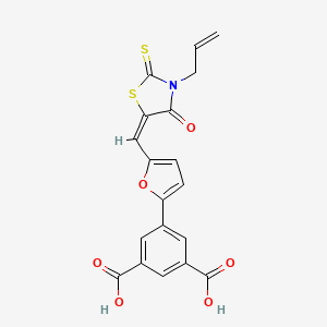 molecular formula C19H13NO6S2 B5054102 5-{5-[(3-allyl-4-oxo-2-thioxo-1,3-thiazolidin-5-ylidene)methyl]-2-furyl}isophthalic acid 