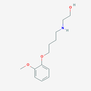 molecular formula C13H21NO3 B5054106 2-{[4-(2-methoxyphenoxy)butyl]amino}ethanol 