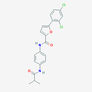 molecular formula C21H18Cl2N2O3 B505411 5-(2,4-dichlorophenyl)-N-[4-(isobutyrylamino)phenyl]-2-furamide 