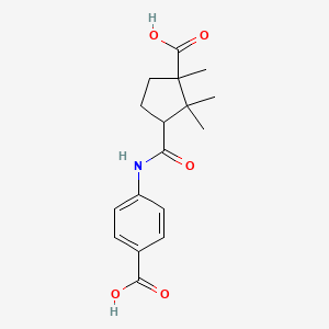 molecular formula C17H21NO5 B5054113 4-{[(3-carboxy-2,2,3-trimethylcyclopentyl)carbonyl]amino}benzoic acid 