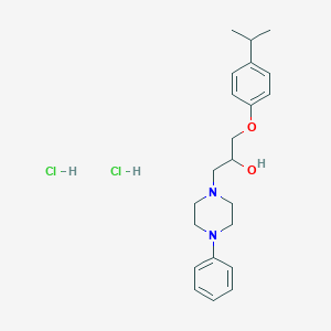 molecular formula C22H32Cl2N2O2 B5054123 1-(4-isopropylphenoxy)-3-(4-phenyl-1-piperazinyl)-2-propanol dihydrochloride 
