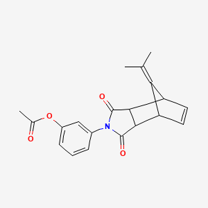3-[10-(1-methylethylidene)-3,5-dioxo-4-azatricyclo[5.2.1.0~2,6~]dec-8-en-4-yl]phenyl acetate