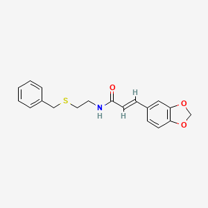 molecular formula C19H19NO3S B5054141 3-(1,3-benzodioxol-5-yl)-N-[2-(benzylthio)ethyl]acrylamide CAS No. 6401-46-3