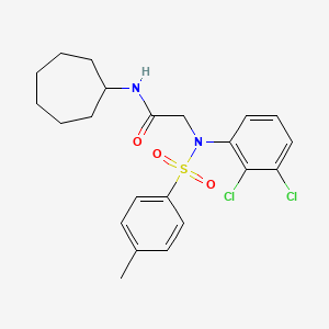 molecular formula C22H26Cl2N2O3S B5054163 N~1~-cycloheptyl-N~2~-(2,3-dichlorophenyl)-N~2~-[(4-methylphenyl)sulfonyl]glycinamide 