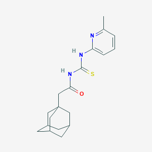 molecular formula C19H25N3OS B505417 N-(1-adamantylacetyl)-N'-(6-methyl-2-pyridinyl)thiourea 