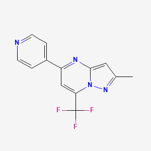 molecular formula C13H9F3N4 B5054201 2-methyl-5-(4-pyridinyl)-7-(trifluoromethyl)pyrazolo[1,5-a]pyrimidine 