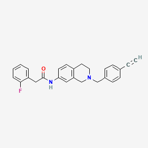 molecular formula C26H23FN2O B5054226 N-[2-(4-ethynylbenzyl)-1,2,3,4-tetrahydro-7-isoquinolinyl]-2-(2-fluorophenyl)acetamide 