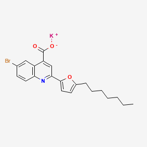 molecular formula C21H21BrKNO3 B5054232 potassium 6-bromo-2-(5-heptyl-2-furyl)-4-quinolinecarboxylate 