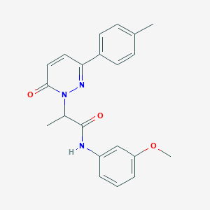 molecular formula C21H21N3O3 B5054234 N-(3-methoxyphenyl)-2-[3-(4-methylphenyl)-6-oxo-1(6H)-pyridazinyl]propanamide 