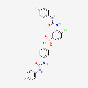 4-({[(4-fluorophenyl)amino]carbonyl}amino)phenyl 4-chloro-3-({[(4-fluorophenyl)amino]carbonyl}amino)benzenesulfonate
