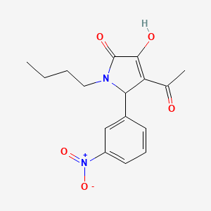 4-acetyl-1-butyl-3-hydroxy-5-(3-nitrophenyl)-1,5-dihydro-2H-pyrrol-2-one