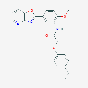 2-(4-isopropylphenoxy)-N-(2-methoxy-5-[1,3]oxazolo[4,5-b]pyridin-2-ylphenyl)acetamide
