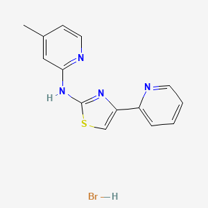molecular formula C14H13BrN4S B5054348 4-methyl-N-[4-(2-pyridinyl)-1,3-thiazol-2-yl]-2-pyridinamine 