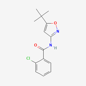 molecular formula C14H15ClN2O2 B5054359 N-(5-tert-butyl-3-isoxazolyl)-2-chlorobenzamide 