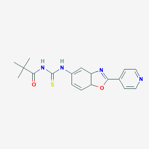 molecular formula C18H20N4O2S B505436 N-(2,2-dimethylpropanoyl)-N'-[2-(4-pyridinyl)-3a,7a-dihydro-1,3-benzoxazol-5-yl]thiourea 