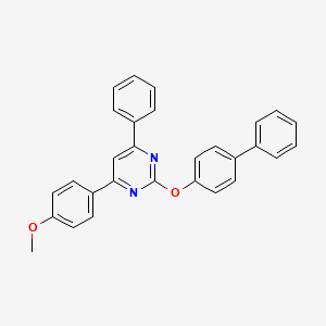 molecular formula C29H22N2O2 B5054360 2-(4-biphenylyloxy)-4-(4-methoxyphenyl)-6-phenylpyrimidine 
