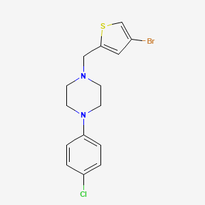 molecular formula C15H16BrClN2S B5054385 1-[(4-bromo-2-thienyl)methyl]-4-(4-chlorophenyl)piperazine 