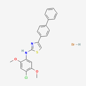 molecular formula C23H20BrClN2O2S B5054392 4-(4-biphenylyl)-N-(4-chloro-2,5-dimethoxyphenyl)-1,3-thiazol-2-amine hydrobromide 