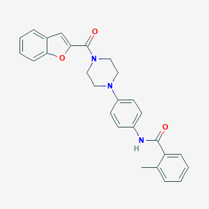 N-{4-[4-(1-benzofuran-2-ylcarbonyl)-1-piperazinyl]phenyl}-2-methylbenzamide