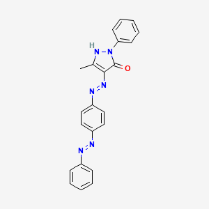 molecular formula C22H18N6O B5054405 3-methyl-1-phenyl-1H-pyrazole-4,5-dione 4-{[4-(phenyldiazenyl)phenyl]hydrazone} 