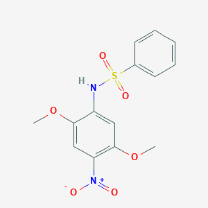 molecular formula C14H14N2O6S B5054410 N-(2,5-dimethoxy-4-nitrophenyl)benzenesulfonamide 