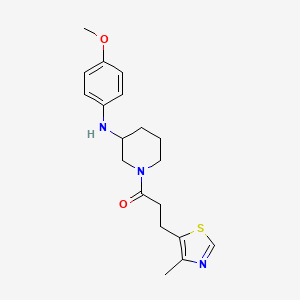 N-(4-methoxyphenyl)-1-[3-(4-methyl-1,3-thiazol-5-yl)propanoyl]-3-piperidinamine
