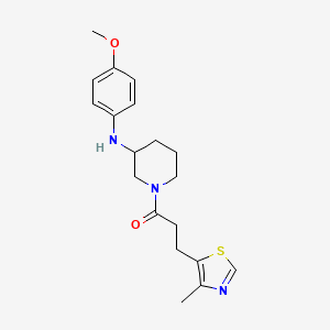 molecular formula C19H25N3O2S B5054423 N-(4-methoxyphenyl)-1-[3-(4-methyl-1,3-thiazol-5-yl)propanoyl]-3-piperidinamine 