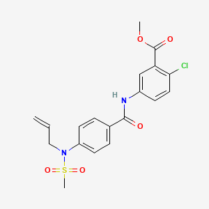 molecular formula C19H19ClN2O5S B5054445 methyl 5-({4-[allyl(methylsulfonyl)amino]benzoyl}amino)-2-chlorobenzoate 