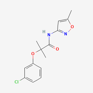 2-(3-chlorophenoxy)-2-methyl-N-(5-methyl-3-isoxazolyl)propanamide