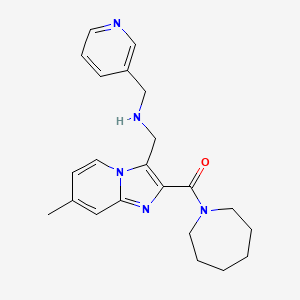 molecular formula C22H27N5O B5054465 1-[2-(1-azepanylcarbonyl)-7-methylimidazo[1,2-a]pyridin-3-yl]-N-(3-pyridinylmethyl)methanamine 