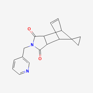 molecular formula C17H16N2O2 B5054472 4'-(3-pyridinylmethyl)-4'-azaspiro[cyclopropane-1,10'-tricyclo[5.2.1.0~2,6~]decane]-8'-ene-3',5'-dione 