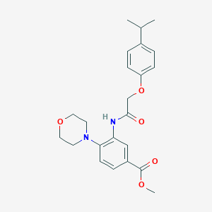 Methyl 3-{[(4-isopropylphenoxy)acetyl]amino}-4-(4-morpholinyl)benzoate