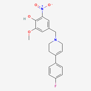 4-{[4-(4-fluorophenyl)-3,6-dihydro-1(2H)-pyridinyl]methyl}-2-methoxy-6-nitrophenol